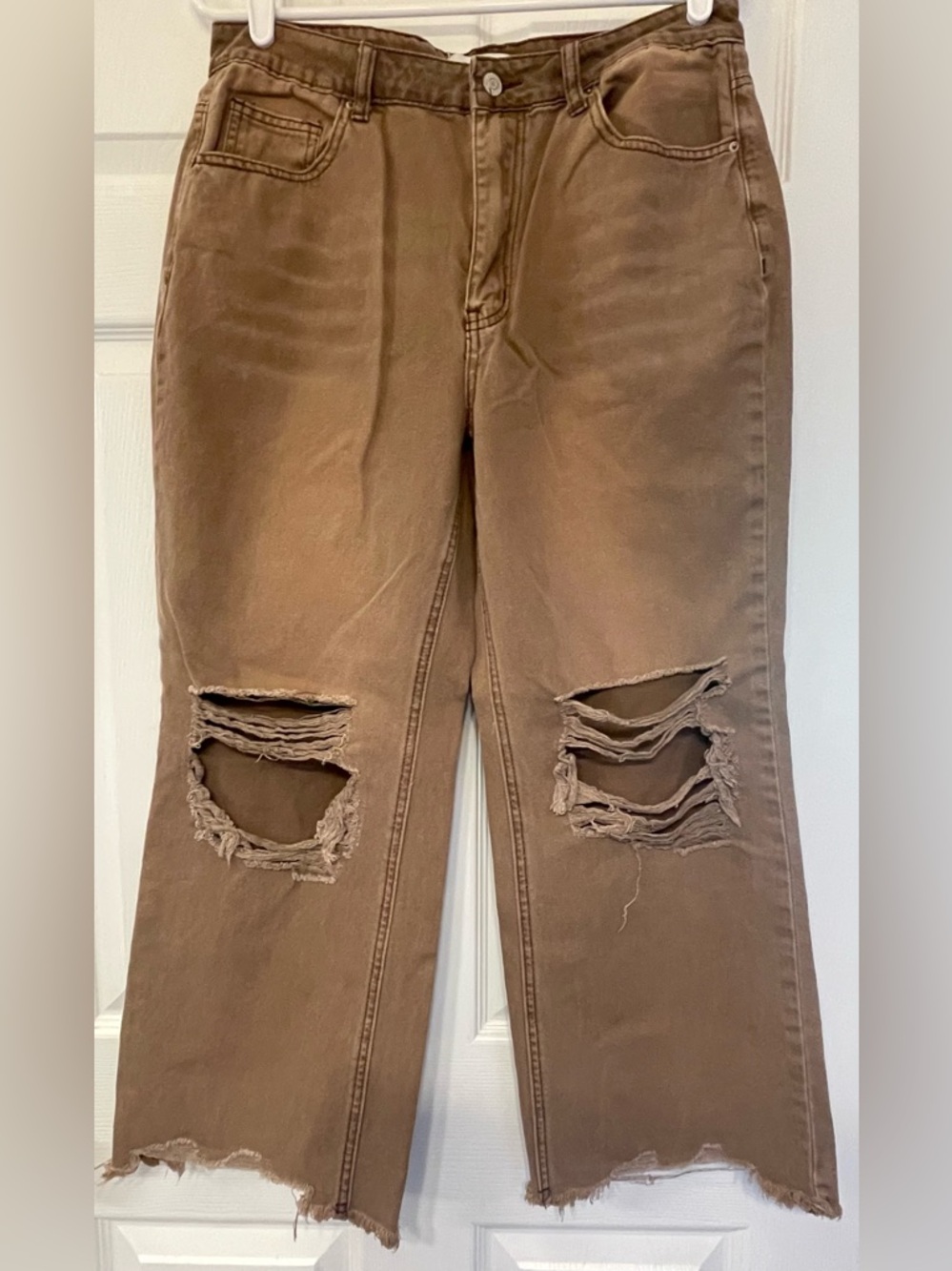 Zenana Jeans Distressed Brown